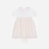 DG logo-print tulle and jersey dress