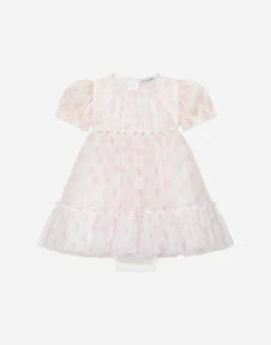 DG logo-print tulle dress