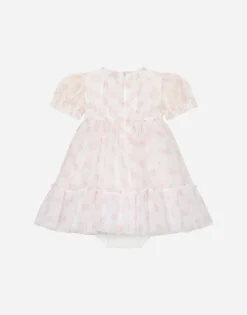 DG logo-print tulle dress