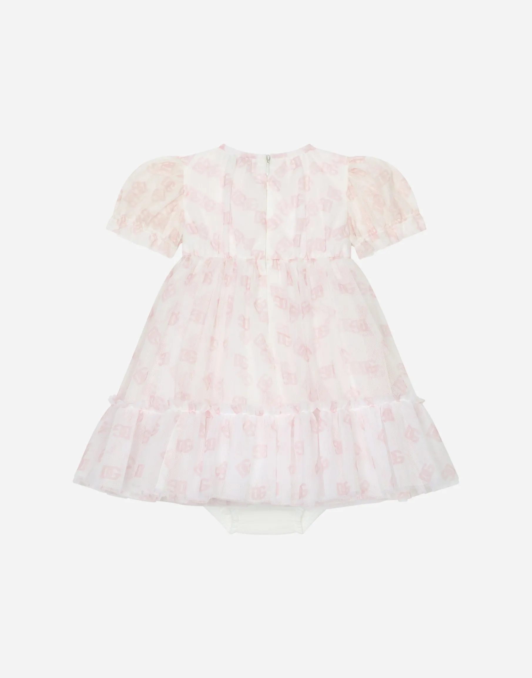 DG logo-print tulle dress