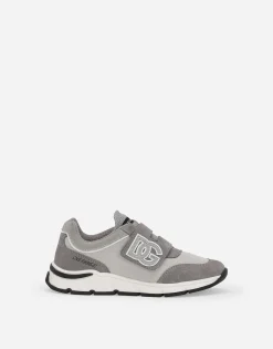 DG Running low-top sneakers in mesh and split leather