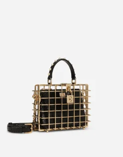 Dolce Box bag in metal and ayers