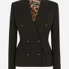 Dolce-fit woolen jacket with branded buttons