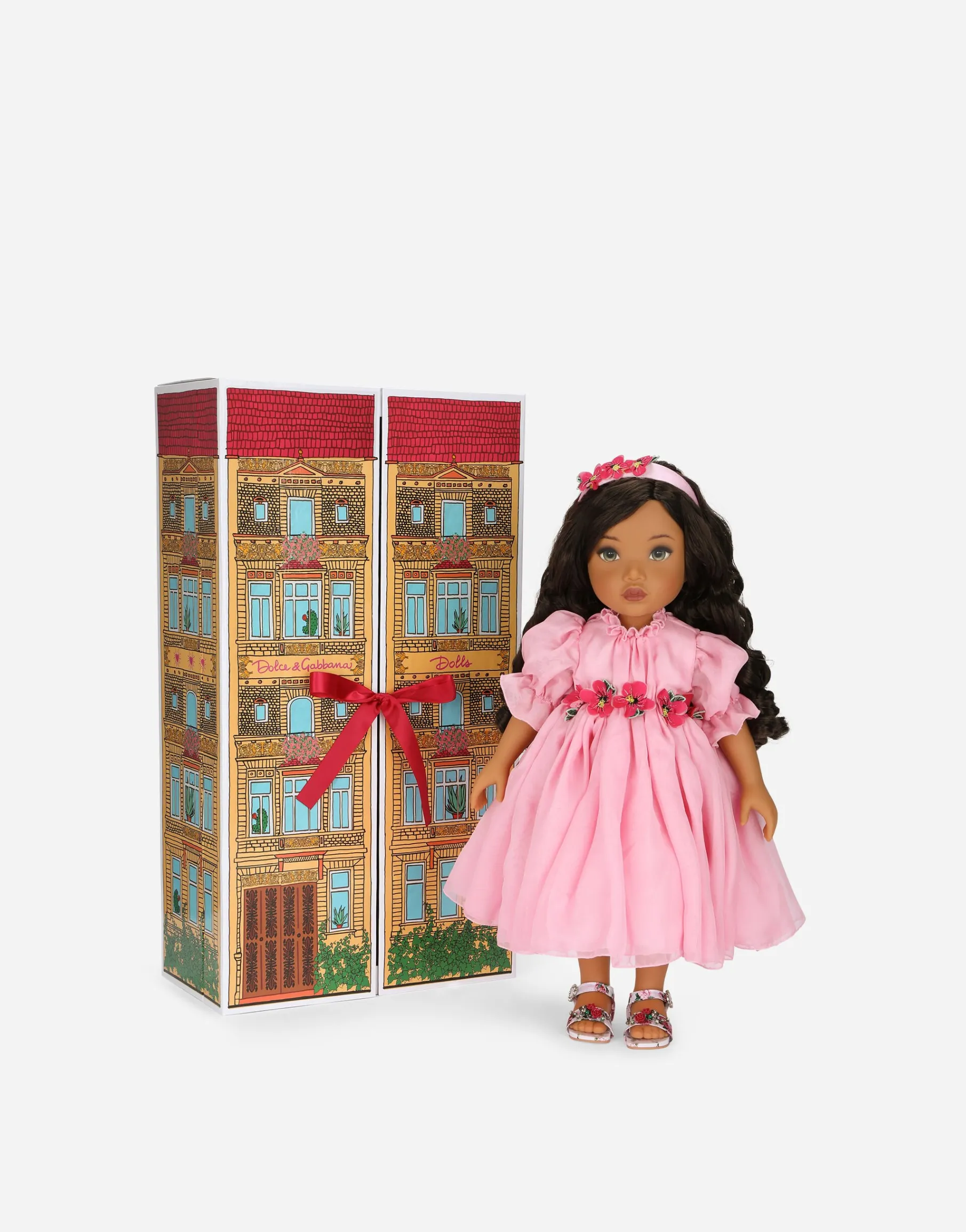 Doll with chiffon dress