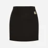 Double crepe miniskirt with DG embellishment