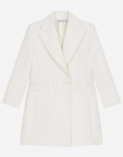 Double-breasted cady coat
