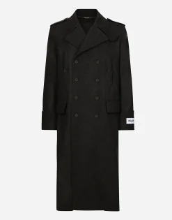 Double-breasted cashmere pea coat