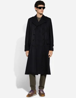 Double-breasted cashmere pea coat