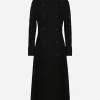 Double-breasted cordonetto lace and wool crêpe coat