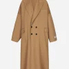 Double-breasted double cashmere coat