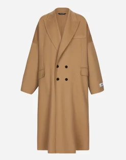 Double-breasted double cashmere coat