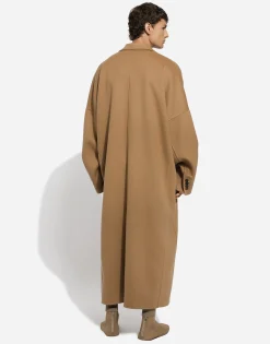 Double-breasted double cashmere coat