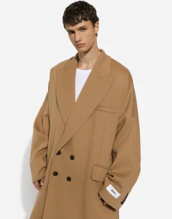 Double-breasted double cashmere coat