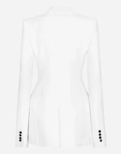 Double-breasted faille Turlington tuxedo blazer