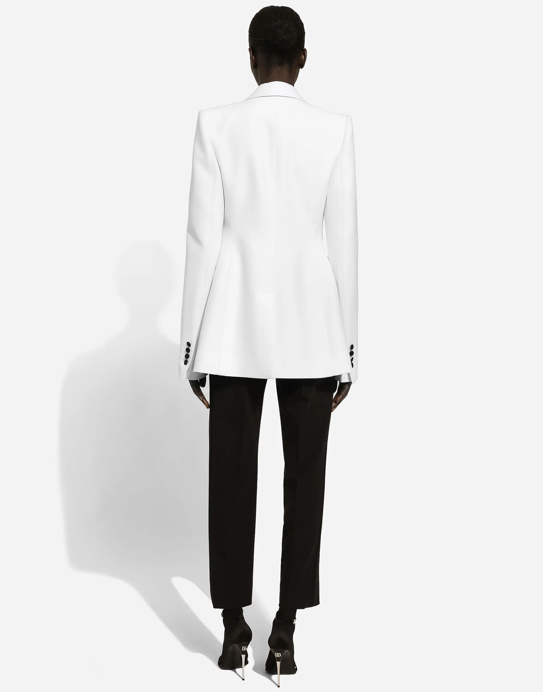 Double-breasted faille Turlington tuxedo blazer