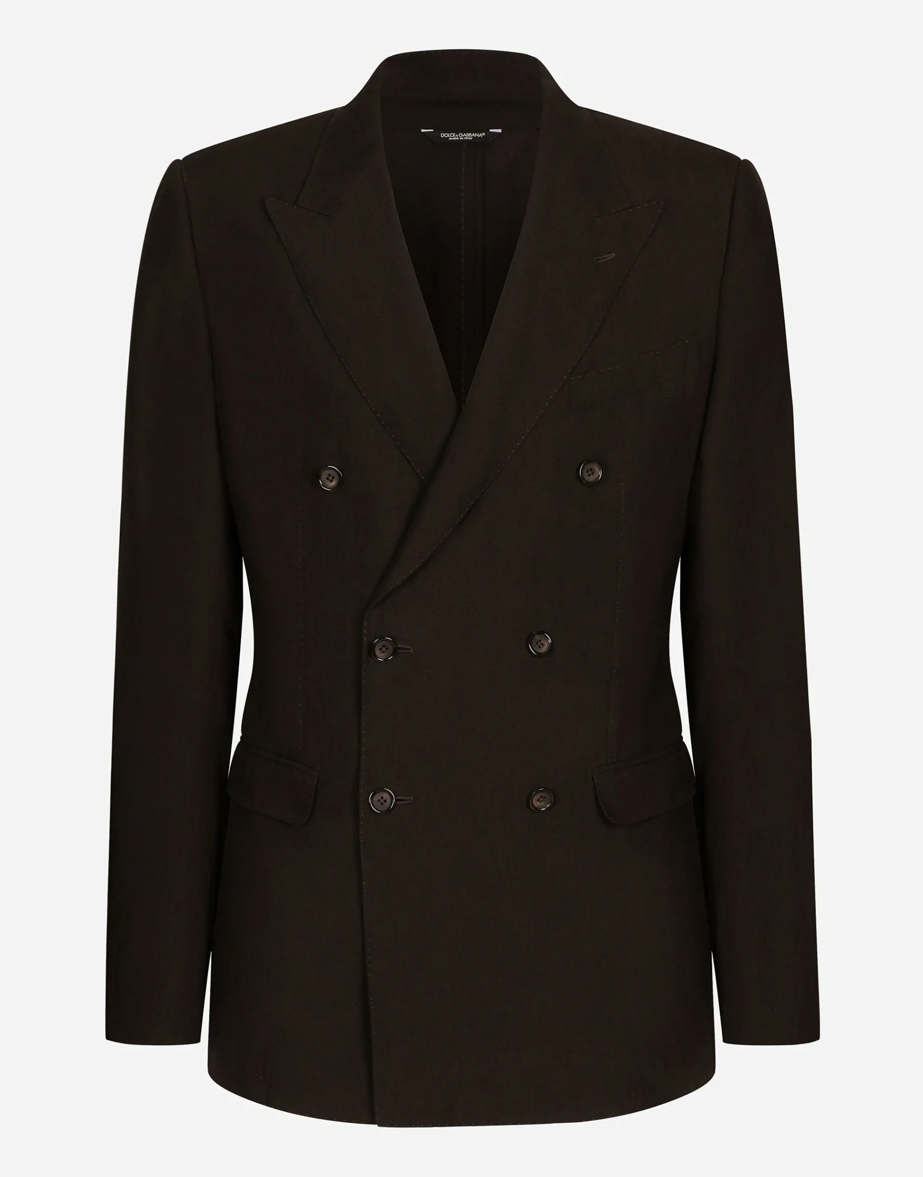 Double-breasted linen Taormina jacket