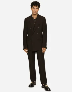 Double-breasted linen Taormina jacket