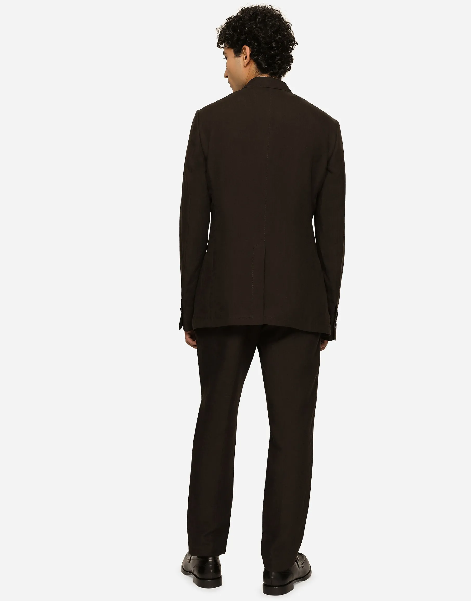 Double-breasted linen Taormina jacket