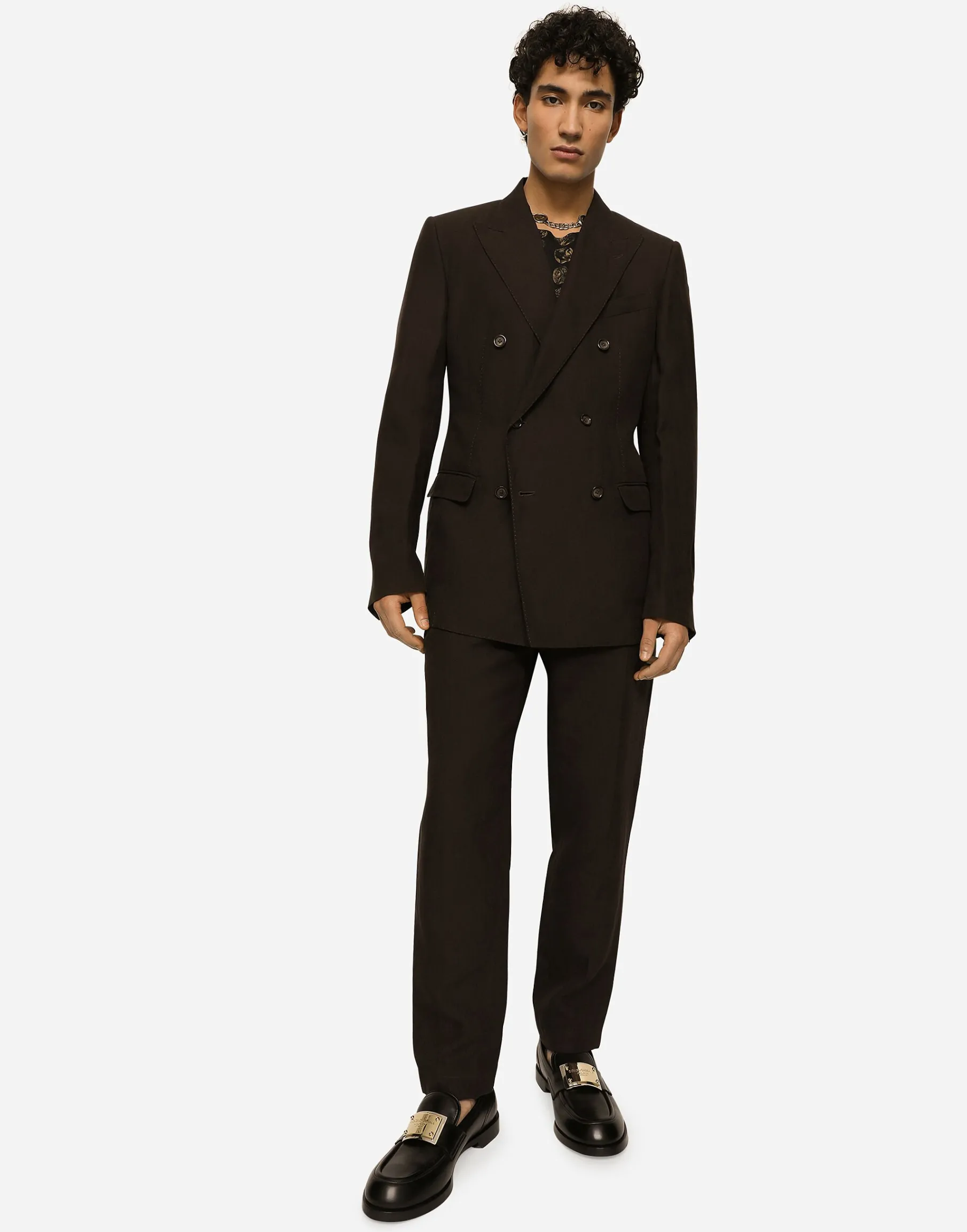 Double-breasted linen Taormina jacket