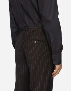 Double-breasted pinstripe stretch wool Sicily-fit suit