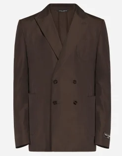 Double-breasted poplin Portofino-fit jacket
