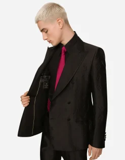 Double-breasted Sicilia-fit tuxedo suit with DG monogram