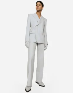 Double-breasted stretch wool Sicilia-fit jacket