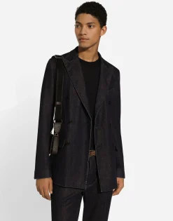 Double-breasted Taormina-fit denim jacket