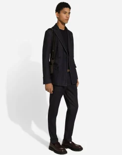 Double-breasted Taormina-fit denim jacket