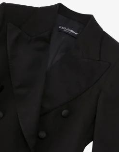 Double-breasted tuxedo jacket bodysuit