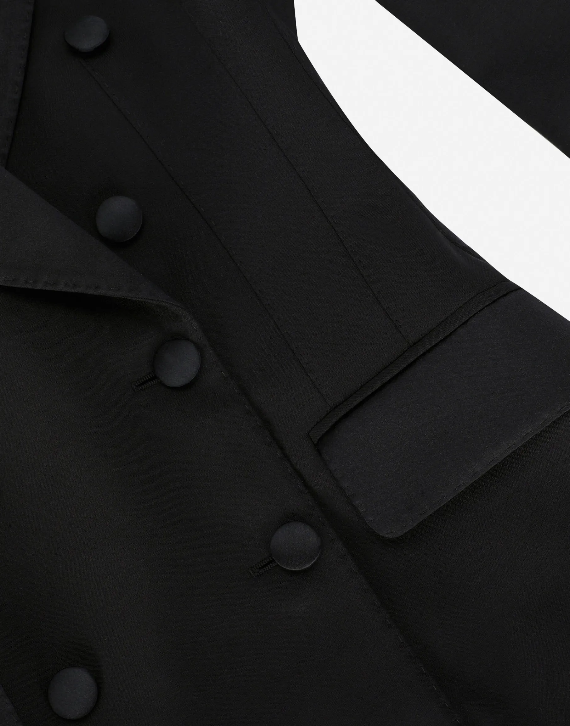 Double-breasted tuxedo jacket bodysuit