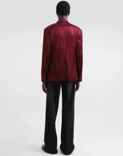 Double-breasted velvet jacket