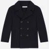 Double-breasted wool coat