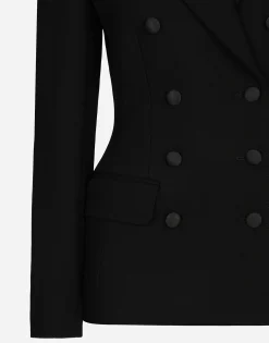 Double-breasted wool Dolce jacket with padded sides