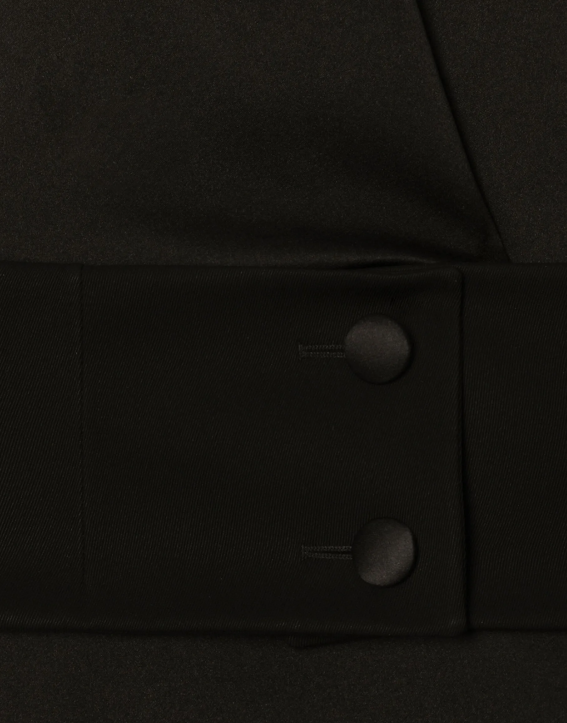 Double-breasted wool gabardine waistcoat