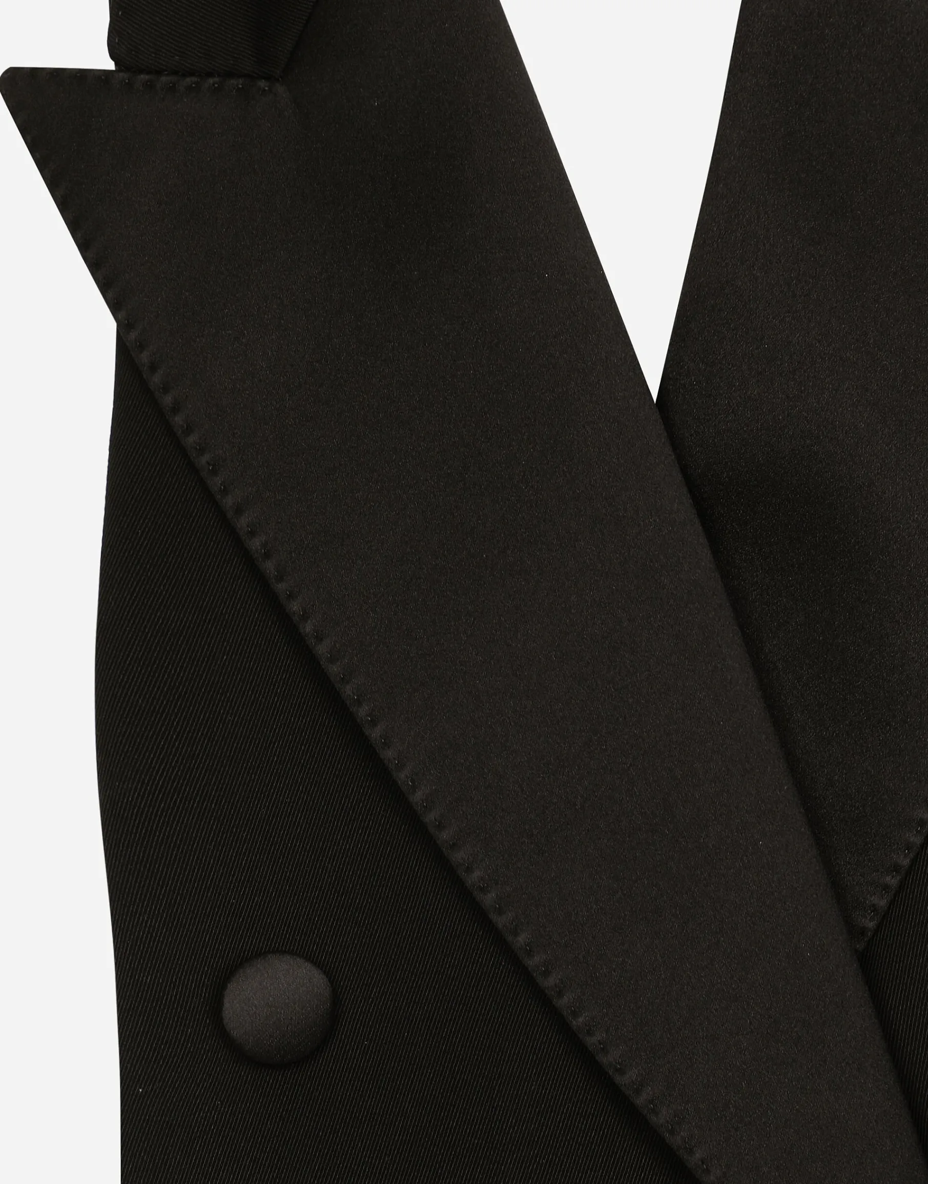 Double-breasted wool gabardine waistcoat