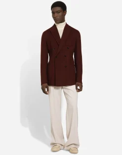 Double-breasted wool Portofino-fit jacket