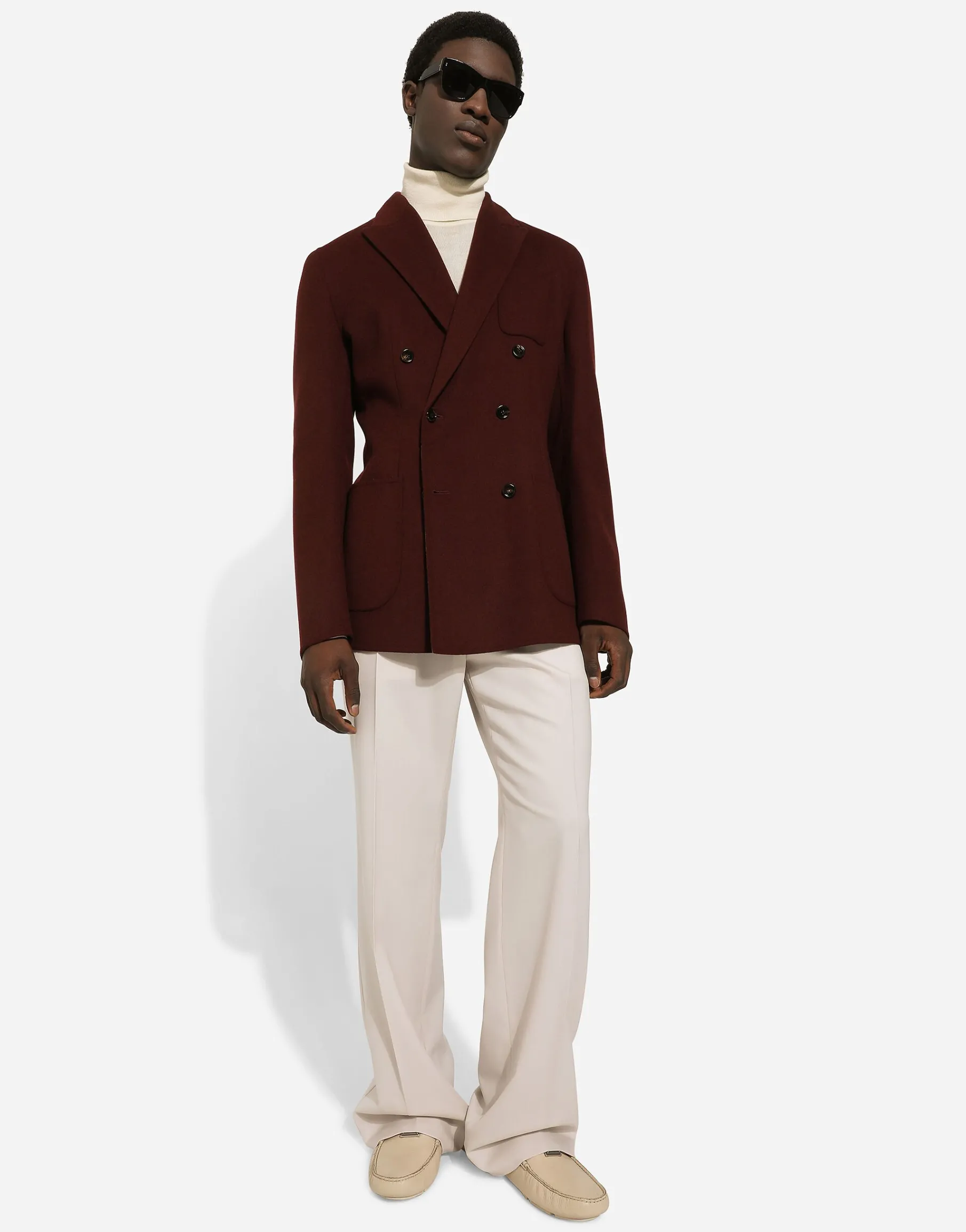 Double-breasted wool Portofino-fit jacket