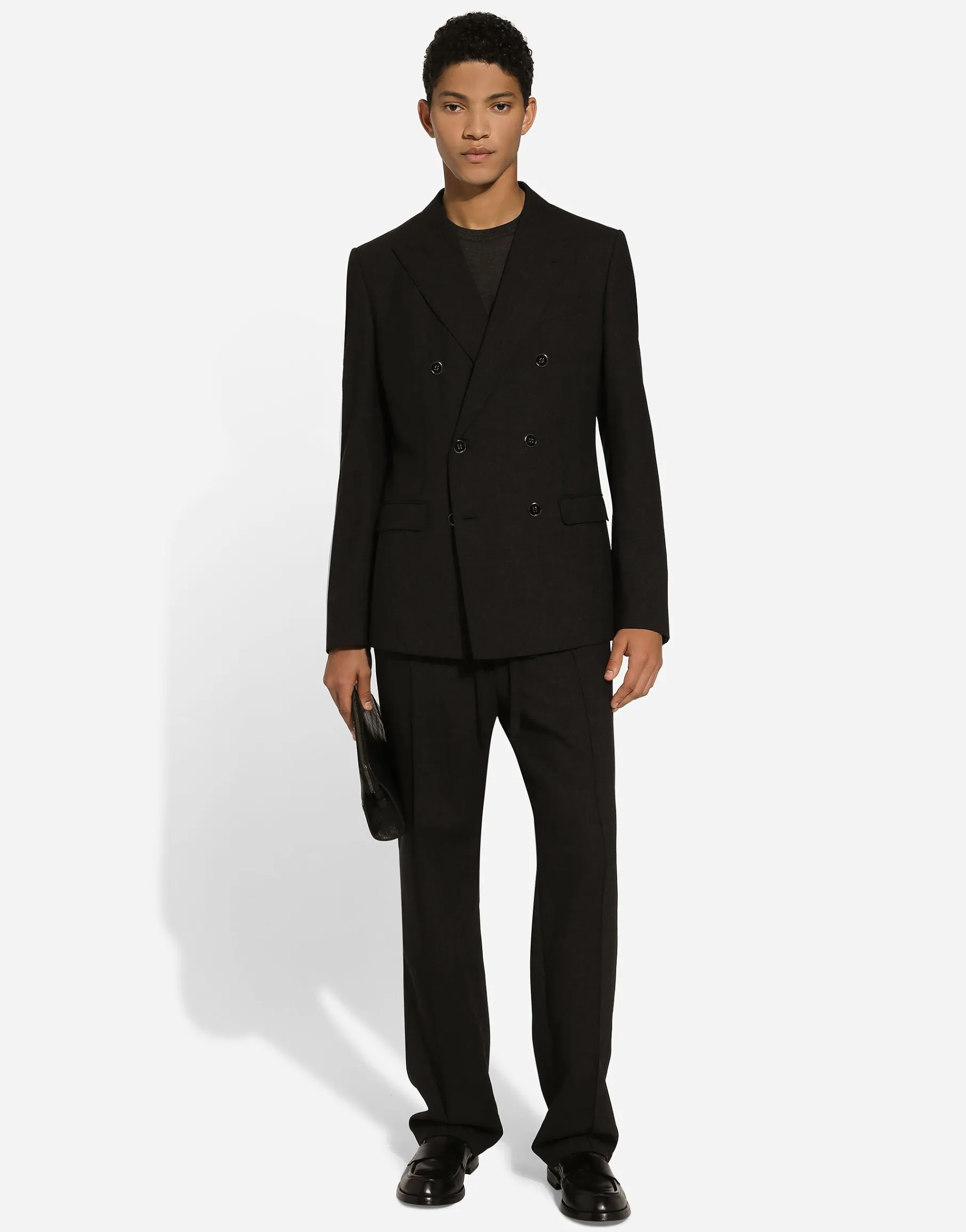 Double-breasted wool Taormina-fit jacket