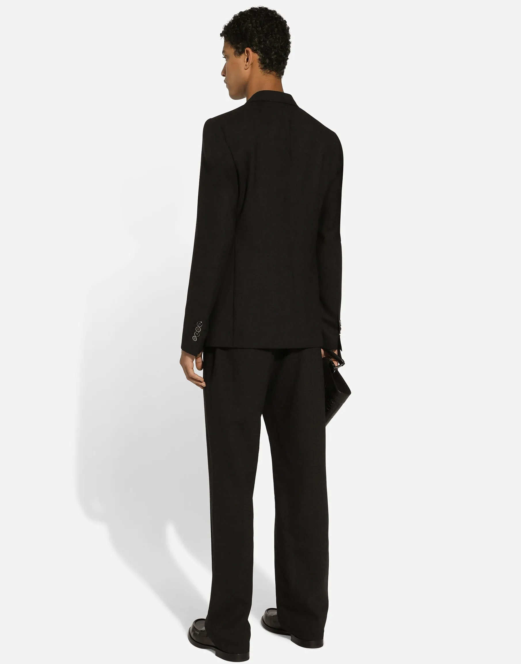 Double-breasted wool Taormina-fit jacket