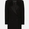 Double-breasted woolen jacket