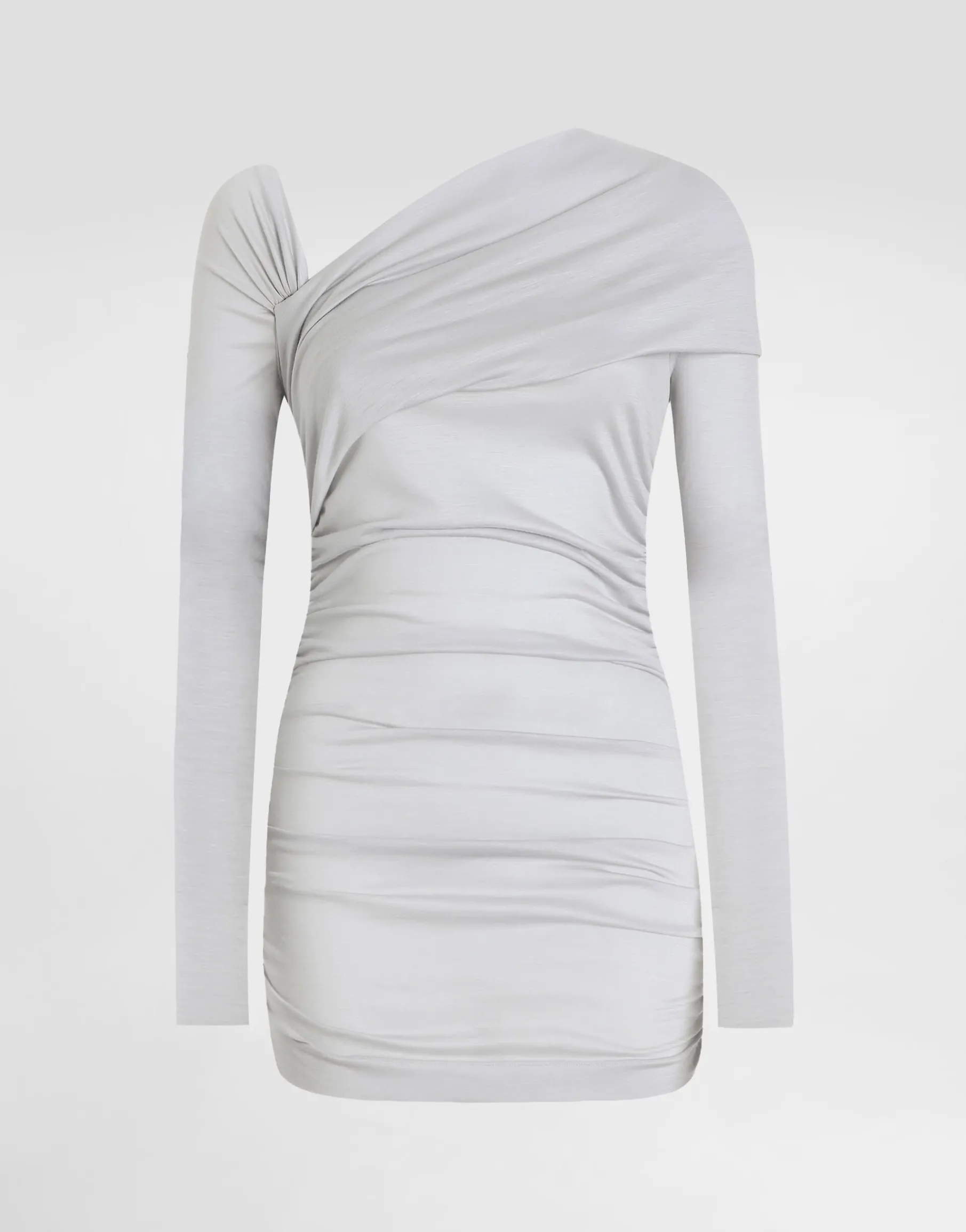 Draped top with asymmetric neckline