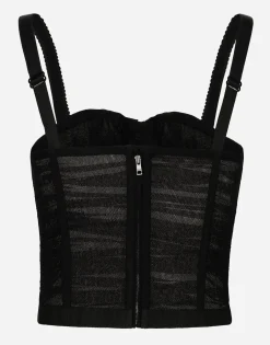 Draped tulle corset