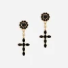 Drop earrings with crosses