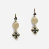Drop earrings with sapphires