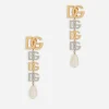 Drop earrings with two-tone DG multi-logo