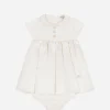 Duchesse and jersey midi dress