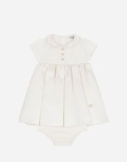 Duchesse and jersey midi dress