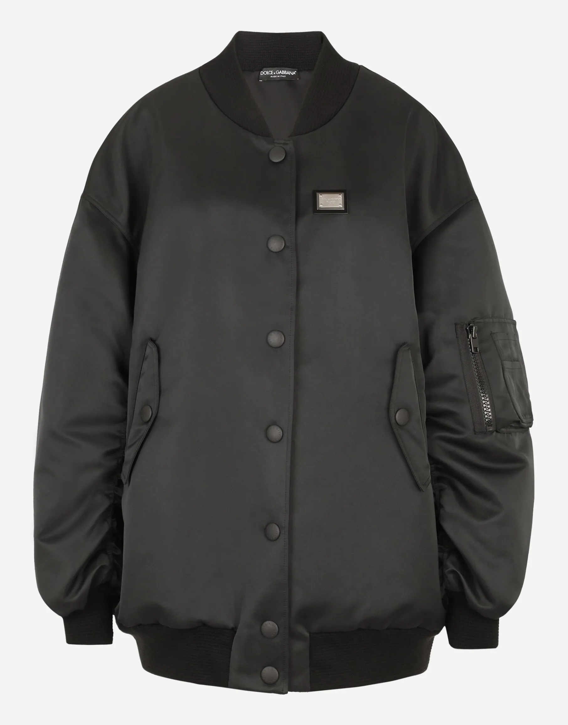 Duchesse jacket with branded plate