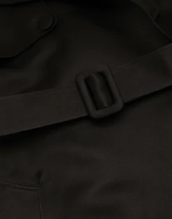 Duchesse trench coat with gathered sleeves